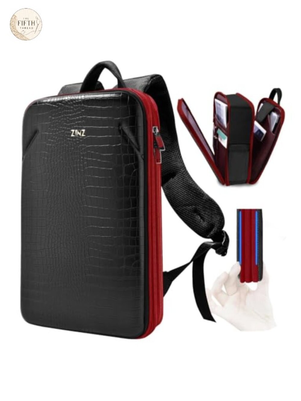 Expandable Water Resistant Laptop Backpack with Anti-Theft Pocket